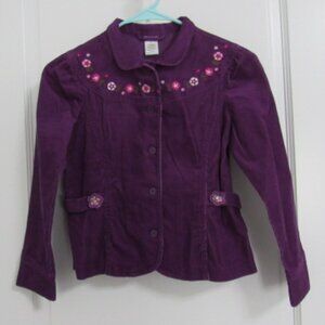 Gymboree Girls Purple Corduroy Jacket with embroidery size  9